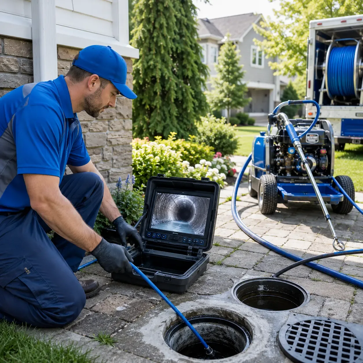 Outdoor drain cleaning professionals serving White Cloud, MI