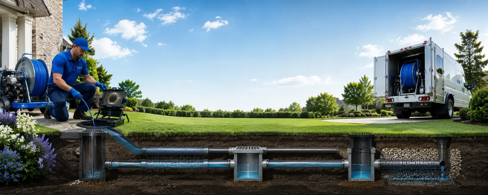 Outdoor drain cleaning information for White Cloud, MI